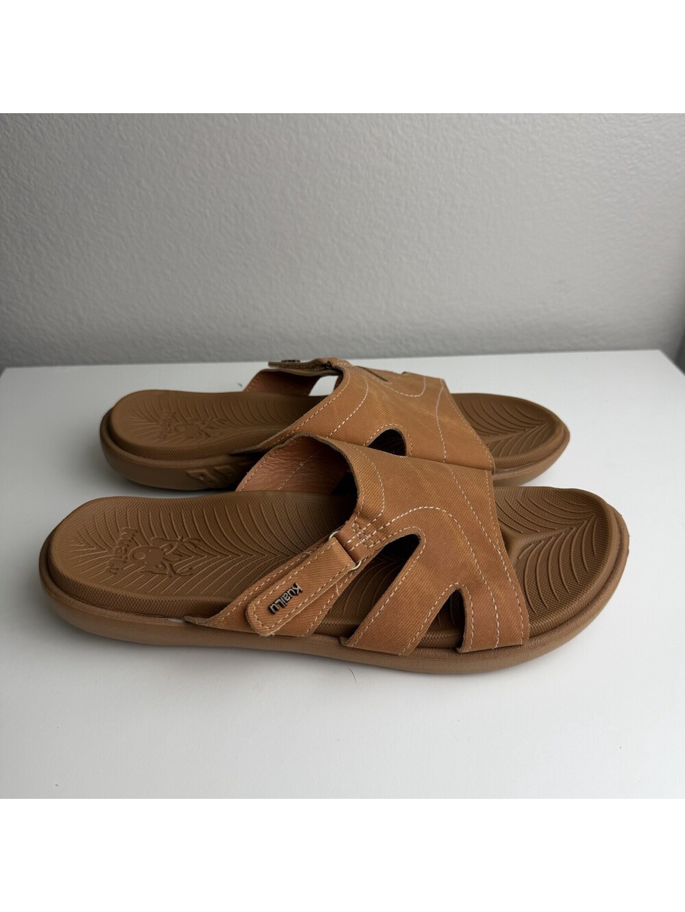 KuaiLu Women’s Brown Comfort Sandals Adjustable Strap Arch Support Size 11-11.5